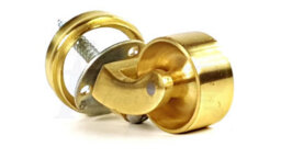 L&F 2X Brass Castor & Ring 25mm Screw In Castor  Furniture Beds Sofas Chairs Stools - thumbnail 4