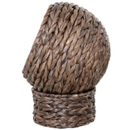 Pawhut Wicker Cat House, Raised Cat Bed With Cushion, 42 X 33 X 52Cm, Dark Brown - thumbnail 8