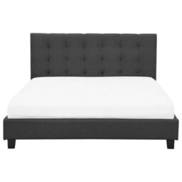 Beliani Waterbed Fabric La Rochelle 180 X 200 Cm (Eu Super King) Dark Grey - thumbnail 6