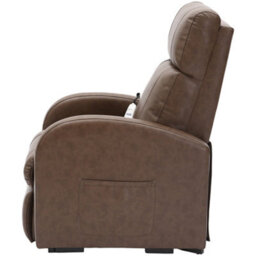 Loops Comfortable Nutmeg Pu Leather Rise And Recline Chair With Single Motor - thumbnail 4