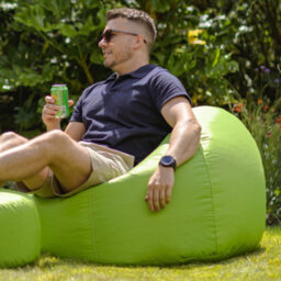 icon Adult Classic Beanbag Outdoor Waterproof Bean Bags Ready Filled - Lime Green - thumbnail 4