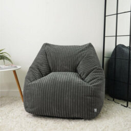 rucomfy Beanbags Rucomfy Indoor Large Snuggle Bean Bag Chair - Adults Jumbo Cord Grey - thumbnail 1