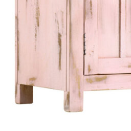Berkfield Sideboard Light Pink 110X35X70 Cm Solid Mango Wood - thumbnail 7