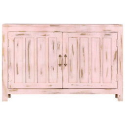 Berkfield Sideboard Light Pink 110X35X70 Cm Solid Mango Wood - thumbnail 2