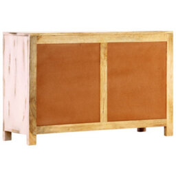 Berkfield Sideboard Light Pink 110X35X70 Cm Solid Mango Wood - thumbnail 4