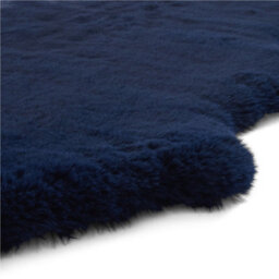 Sheepskin Navy Plain Shaggy Rug, 50mm Thickness Modern Rug, Luxurious Rug For Living Room, & Dining Room-60Cm X 180Cm (Double) - thumbnail 4
