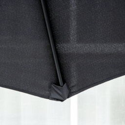 Outsunny 3(M) Patio Umbrella Outdoor Sunshade Canopy W/ Tilt & Crank Black - thumbnail 9