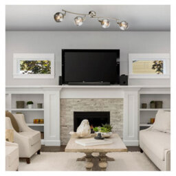 Luminosa Lighting Luminosa Roman Ceiling Spotlight Bar Nickel Matt Glass Shade 4X E14 3000K - thumbnail 3