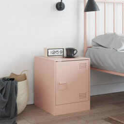 Berkfield Bedside Cabinet Pink 34.5X39X44 Cm Steel - thumbnail 3
