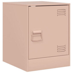 Berkfield Bedside Cabinet Pink 34.5X39X44 Cm Steel - thumbnail 2