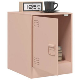 Berkfield Bedside Cabinet Pink 34.5X39X44 Cm Steel - thumbnail 5