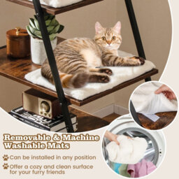 Costway Large Cat Litter Box Enclosure Hidden Cat Washroom With Storage - thumbnail 8
