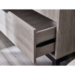 Oakham Premium Kora 2 Door & 1 Drawer Wardrobe In Grey Oak - thumbnail 8