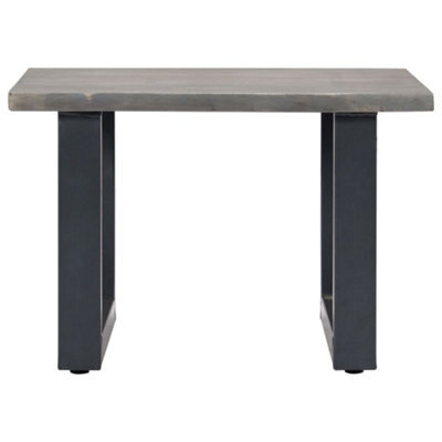 Berkfield Industrial Coffee Table With Live Edges Grey 60X60X40 Cm Solid Acacia Wood - image 1