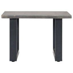 Berkfield Industrial Coffee Table With Live Edges Grey 60X60X40 Cm Solid Acacia Wood - thumbnail 1