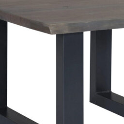 Berkfield Industrial Coffee Table With Live Edges Grey 60X60X40 Cm Solid Acacia Wood - thumbnail 6