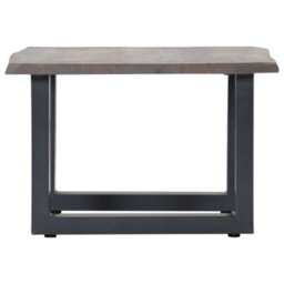 Berkfield Industrial Coffee Table With Live Edges Grey 60X60X40 Cm Solid Acacia Wood - thumbnail 3