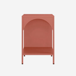 Sweeek - Bedside Table Industrial-Style Steel Soho Terracotta 35X35X52 Cm - thumbnail 2