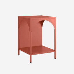 Sweeek - Bedside Table Industrial-Style Steel Soho Terracotta 35X35X52 Cm - thumbnail 1