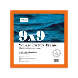 9X9 Orange Picture Frame (22.9 X 22.9Cm) Poster, Photo, Artwork, Gallery Wall Or Print - thumbnail 1