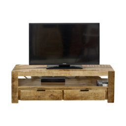 Buttercup Farm Surrey Tv Stand With 2 Drawers - Solid Mango Wood - L40 X W130 X H40 Cm