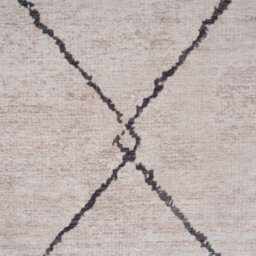 Loomed Beige Grey Trellis Modern Abstract Washable Long Runner Rug 80Cm X 300Cm - thumbnail 6