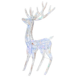 Berkfield Xxl Acrylic Christmas Reindeer 250 Led 180 Cm Colourful - thumbnail 2