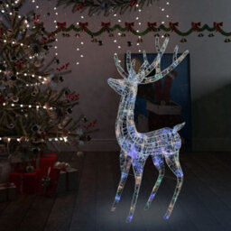 Berkfield Xxl Acrylic Christmas Reindeer 250 Led 180 Cm Colourful