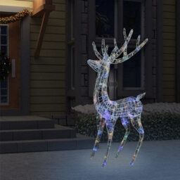 Berkfield Xxl Acrylic Christmas Reindeer 250 Led 180 Cm Colourful - thumbnail 3