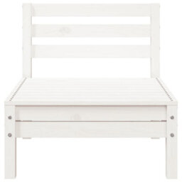 Walplus Garden Sofa 3-Seater With Footstool White Solid Wood Pine - thumbnail 8