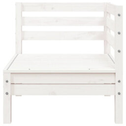 Walplus Garden Sofa 3-Seater With Footstool White Solid Wood Pine - thumbnail 6