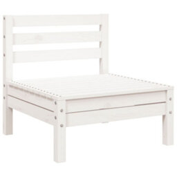 Walplus Garden Sofa 3-Seater With Footstool White Solid Wood Pine - thumbnail 7