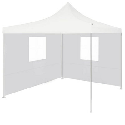 Berkfield Professional Folding Party Tent With 2 Sidewalls 3X3 M Steel White - image 1