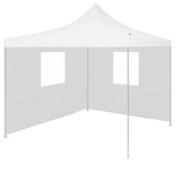 Berkfield Professional Folding Party Tent With 2 Sidewalls 3X3 M Steel White