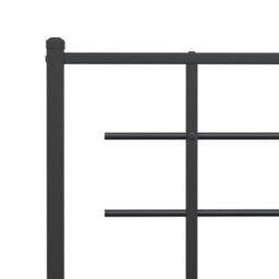 Berkfield Metal Bed Frame Without Mattress With Footboard Black 140X190Cm - thumbnail 8