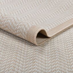 Origins Beige Herringbone Woven Effect Large Indoor & Outdoor Rug, (L)150Cm X (W)200Cm - thumbnail 5