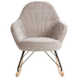Beliani Rocking Chair Skale Fabric Taupe - thumbnail 4