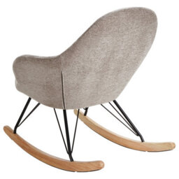 Beliani Rocking Chair Skale Fabric Taupe - thumbnail 5