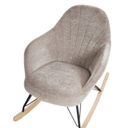 Beliani Rocking Chair Skale Fabric Taupe - thumbnail 6