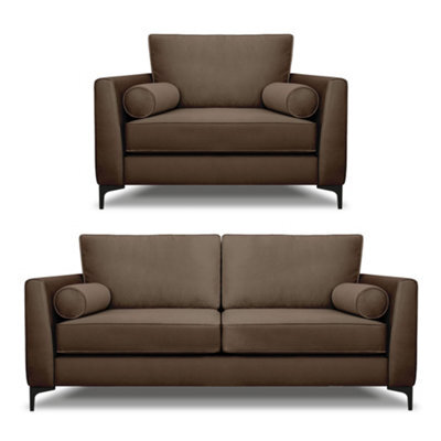 Modern Home Zara 3 Seater And Lovechair Set Mole - image 1