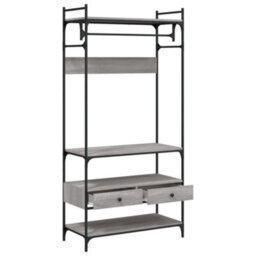Berkfield Wardrobe With Drawers Grey Sonoma 89X39X184.5 Cm Engineered Wood - thumbnail 5