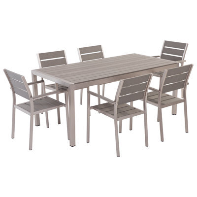 Beliani Garden Dining Set 6 Seater Vernio Grey - image 1
