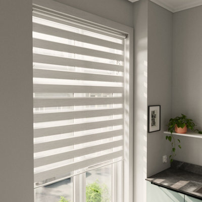 GoodHome Brize Corded Mottled White Day & Night Roller Blind (W)160Cm (L)180Cm - image 1