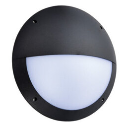 Luminosa Lighting Luminosa Seran Integrated Led Outdoor Microwave Wall Light Matt Black Textured, Opal Ip65 - thumbnail 2