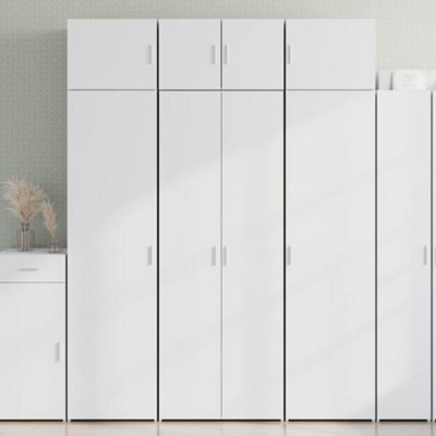 Walplus Highboard White 70X42.5X185 Cm Engineered Wood - image 1