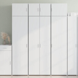 Walplus Highboard White 70X42.5X185 Cm Engineered Wood