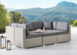 Home Detail Catina  Modular Corner Rattan Garden Sofa Set, Grey Rattan - thumbnail 2