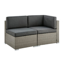 Home Detail Catina  Modular Corner Rattan Garden Sofa Set, Grey Rattan - thumbnail 6