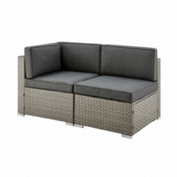 Home Detail Catina  Modular Corner Rattan Garden Sofa Set, Grey Rattan - thumbnail 5