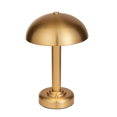 Loops Elegant Portable Brass Table Lamp With Touch Dimmer - Usb Rechargeable Led Lighting - image 1